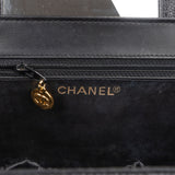 Chanel Black Caviar Leather 24K Gold CC Top Handle Vanity Case Handbag