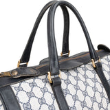 Gucci Navy Monogram GG Plus Coated Canvas Boston Handbag