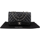 Chanel Quilted Caviar Leather Jumbo Single Flap Crossbody Bag