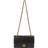 Chanel Quilted Lambskin 24K Gold Medium Double Flap Shoulder Bag