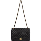 Chanel Quilted Lambskin Maxi Double Flap Crossbody Bag
