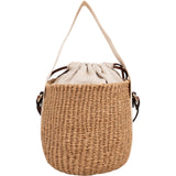 Chloé x Mifuko Raffia Woody Calfskin Bucket Crossbody Bag