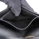 Christian Dior Grained Leather Vintage Chain Bifold Crossbody Bag