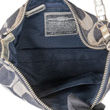 Coach Monogram Denim Signature Stripe Shoulder Bag