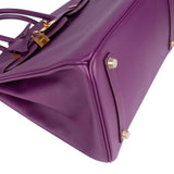 Hermès Violet Epsom Leather Birkin 35 Handbag - vintageandkickz