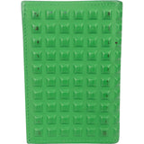 Balenciaga Green Rockstud Chocolate Bar Bifold Card Holder