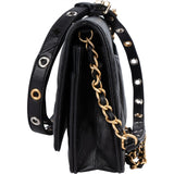 Chanel Quilted Calfskin Punk Grommet Wallet On Chain Crossbody Bag