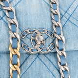 Chanel 19 Quilted Denim Single Flap Crossbody Bag