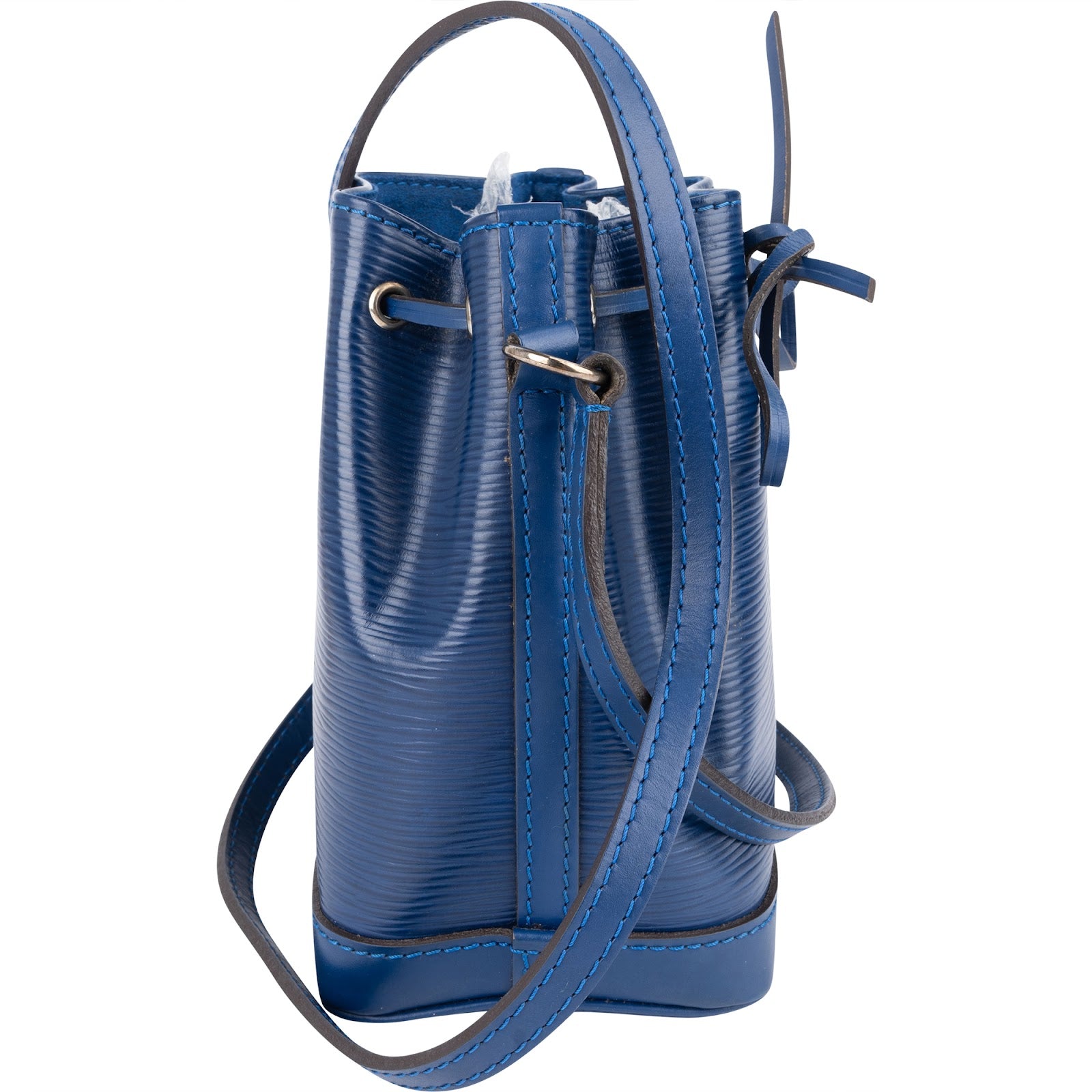 [🔄️B24 / F10] Louis Vuitton Blue Epi Leather Sac Noé Petit Crossbody Bag - vintageandkickz