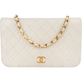 Chanel Quilted Lambskin 24K Gold Single Flap Shoulder Bag