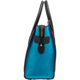 Céline Tricolor Grained Leather & Suede Small Luggage Handbag
