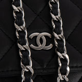 Chanel Quilted Lambskin Wallet On Chain Crossbody Bag - vintageandkickz
