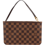 Louis Vuitton Monogram Damier Ebene Canvas Neverfull Pochette Clutch