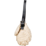 [🔄️B09 / F18] Fendi Multicolor Leather Wool Knit Baguette Shoulder Bag - vintageandkickz