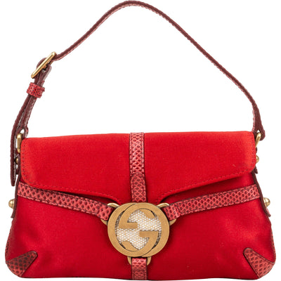Gucci Satin Crystal GG Micro Flap Bag Handbag