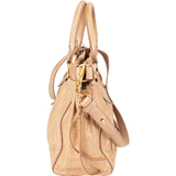 Miu Miu Vitello Lux Leather Gathered Drawstring Satchel Handbag