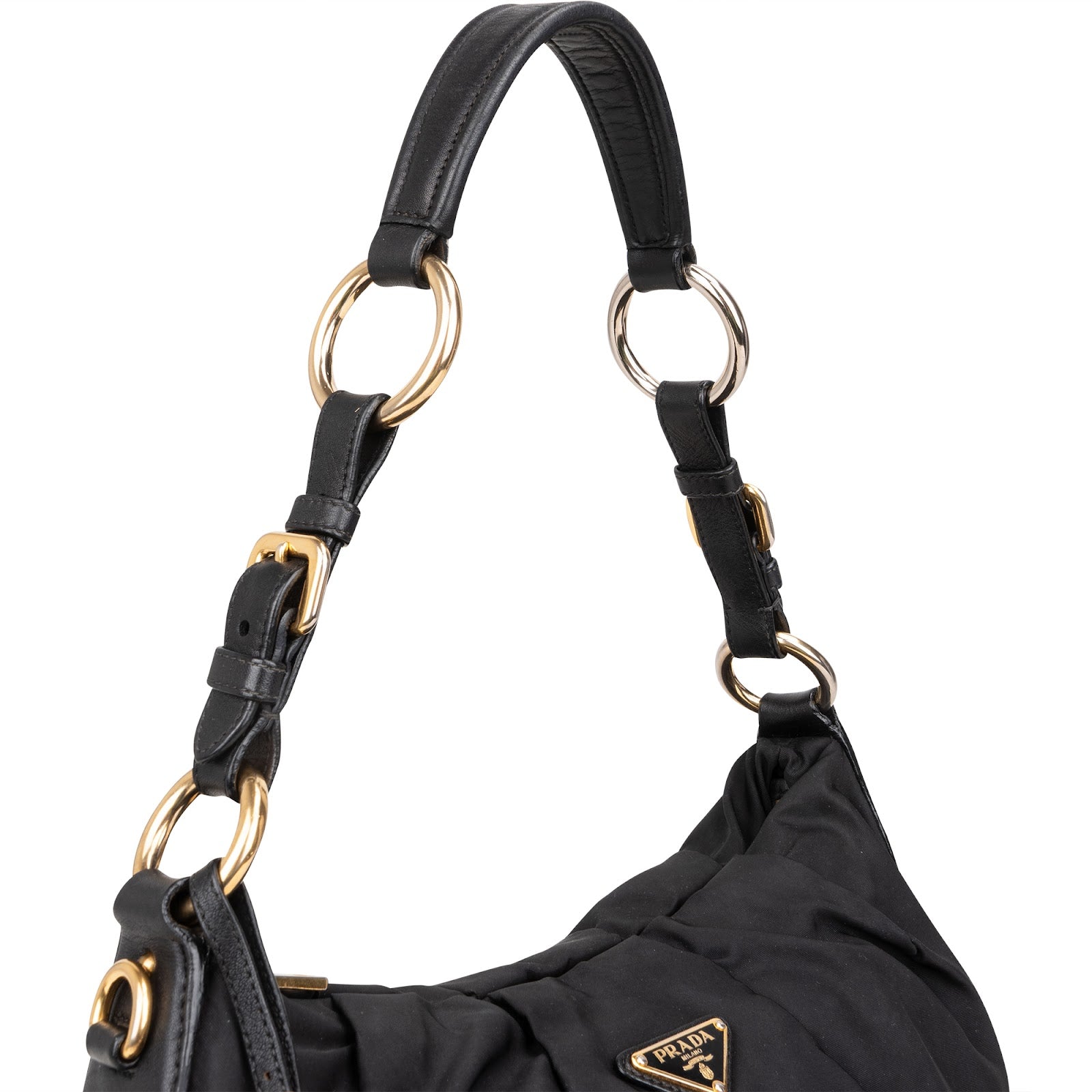 Prada Nylon Gaufre Triangle Shoulder Bag - vintageandkickz