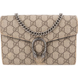Gucci Monogram GG Supreme Canvas Dionysus Wallet On Chain Crossbody Bag