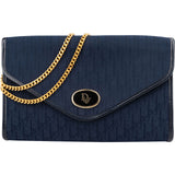 Christian Dior Blue Oblique Monogram Single Enevelope Flap Shoulder Bag