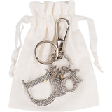 Christian Dior Crystal Emblem Bag Charm Key Holder