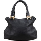 Chloé Noir Grained Calfskin Marcie Handbag