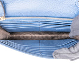 Gucci Grained Leather Interlocking GG Walet On Chain Crossbody Bag