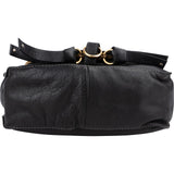 Chloé Black Leather Marcie Saddle Zip Crossbody Bag