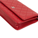 Chanel Quilted Caviar Leather Wallet On Chain Crossbody Bag