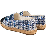 Chanel Blue Tweed CC Espadrilles Shoes (35)