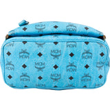 MCM Monogram Visetos Blue Stark Studded Stark 2 in 1 Backpack