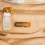 Miu Miu Soft Golden Vitello Shine Leather Small Coffer  Handbag