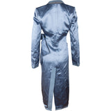 Fendi Blue Silk Paneled Dress Coat (IT40)