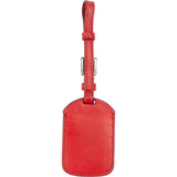 Prada Red Leather Small Luggage Tag Bag Charm