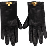 [🔄️B08 / F40] Hermès Black Leather Kelly Gloves - vintageandkickz