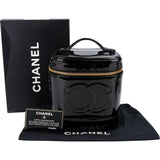 Chanel Patent Leather CC Vanity Case Handbag