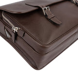 Prada Saffiano Leather Triangle Messenger Crossbody Bag