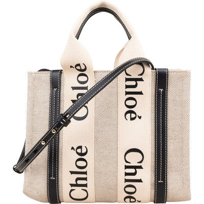 Chloé Canvas Small Woody Tote Handbag