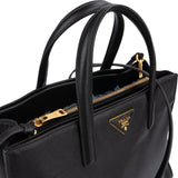 Prada Black Saffiano Leather Galleria Tote Handbag