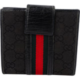 Gucci Monogram GG Web Stripe Bifold Wallet