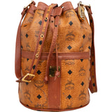 MCM Monogram Visetos Drawstring Bucket Crossbody Bag