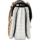 Celine Quilted Bicolor Calfskin Medium C Crossbody Bag