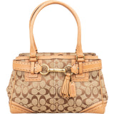 Coach Monogram Signature Canvas Hampton Flap Handbag