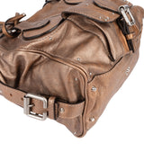 Chloé Bicolor Metallic Leather Studded Paddington Handbag