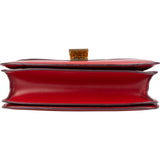 Celine Red Calfskin Classic Box Medium Crossbody Bag