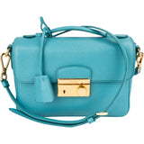 Prada Saffiano Lux Leather Lock Crossbody Handbag