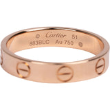 Cartier Au 750 Rosegold LOVE Wedding Band Ring (#51)