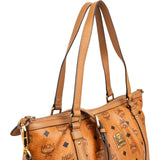 MCM Monogram Visetos Coated  Tote Shoulder Bag