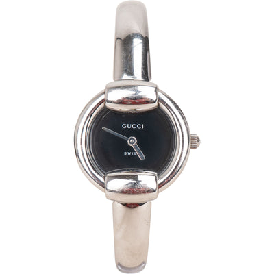 Gucci Silver Tone 1400L Women Watch - vintageandkickz