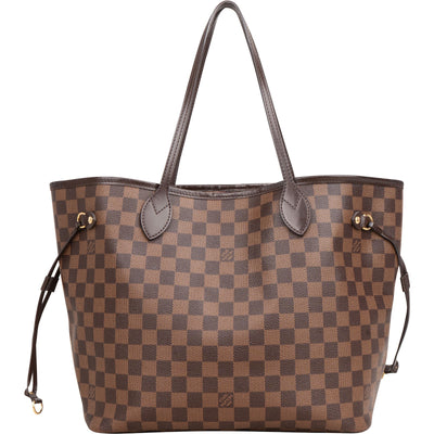 Louis Vuitton Monogram Damier Ebene Neverfull MM Shoulder Bag