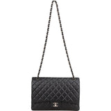 Chanel Quilted Lambskin Palladium Maxi Single Flap Crossbody Bag